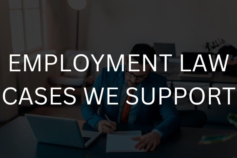 Employment law cases we support